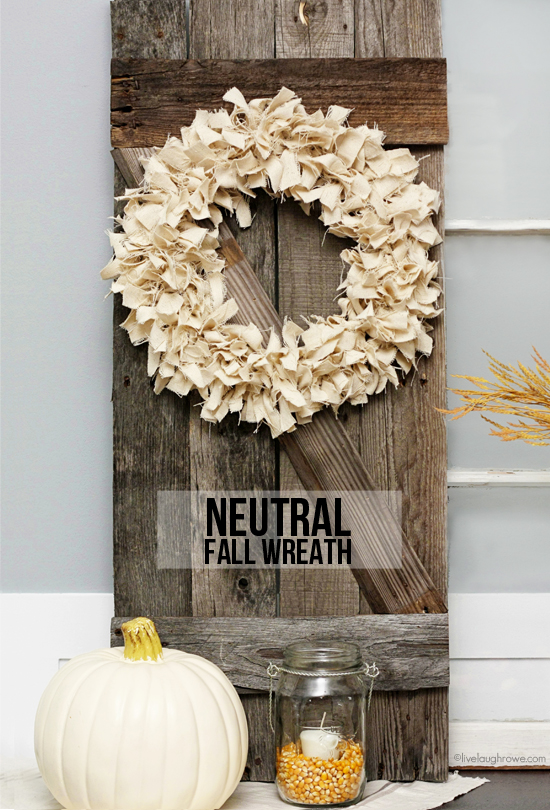 fall wreath, drop cloth