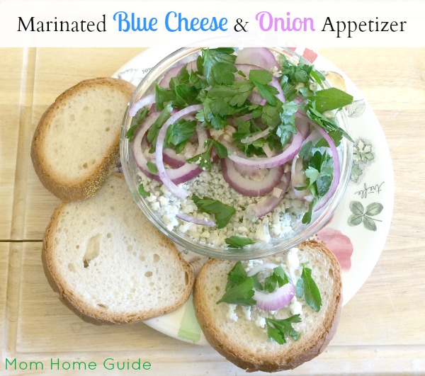 marinated blue cheese and onion appetizer