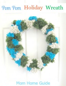 holiday pom pom wreath