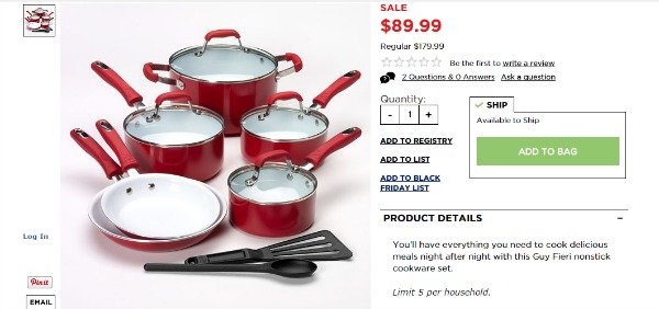 Guy Fieri Cookware Set