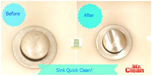 Cleaning a Sink with a Mr. Clean Magic Eraser