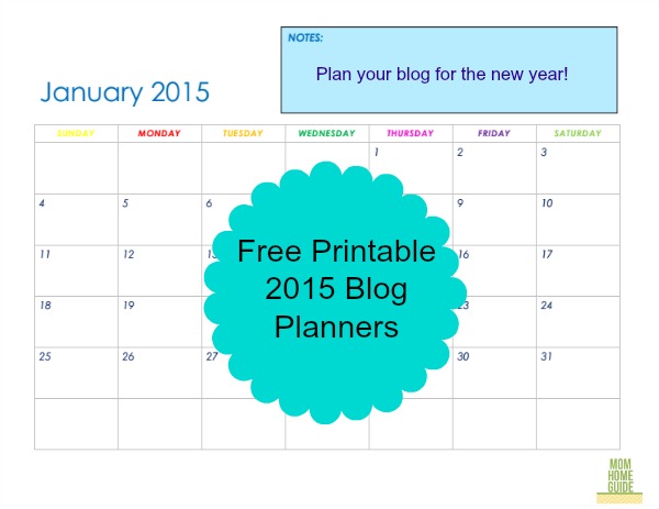 free printable blog planners