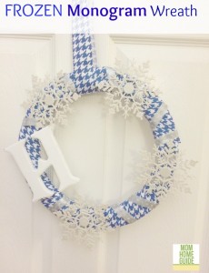 frozen winter monogram wreath