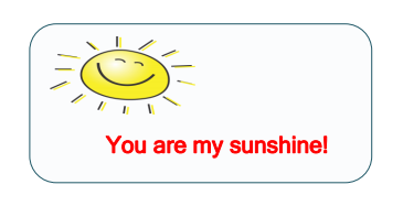 you are my sunshine