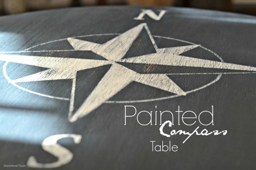 DIY coastal compass table