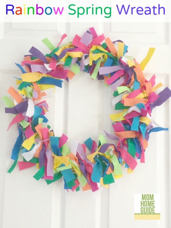 rainbow spring wreath