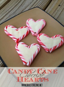 candy cane chocolate hearts