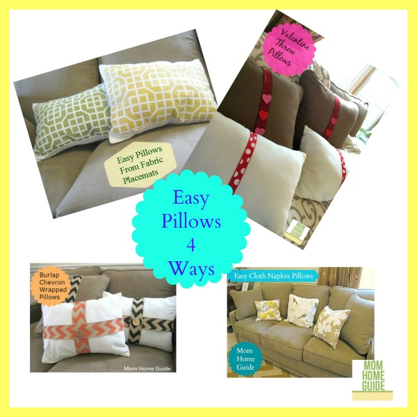 Easy DIY Pillows 4 Ways