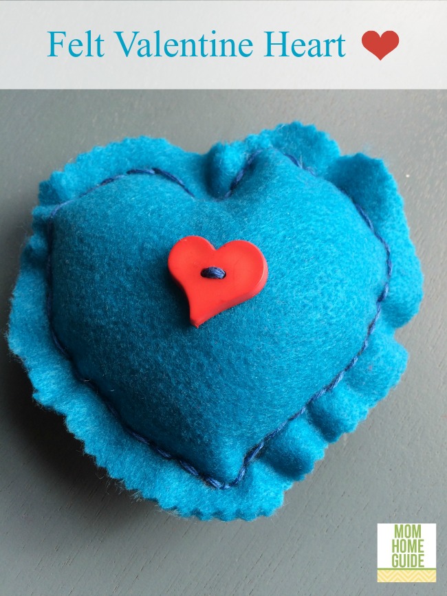 felt heart for valentines day