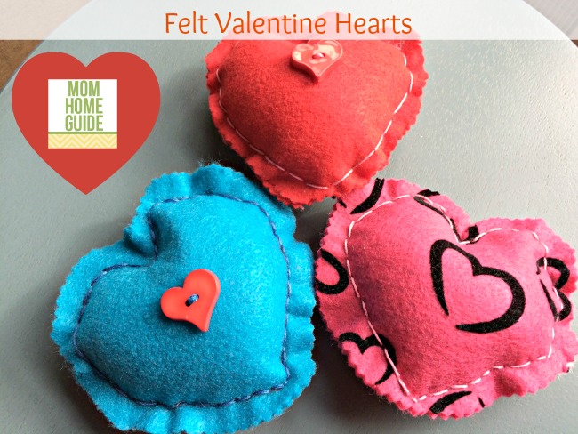 felt valentine hearts