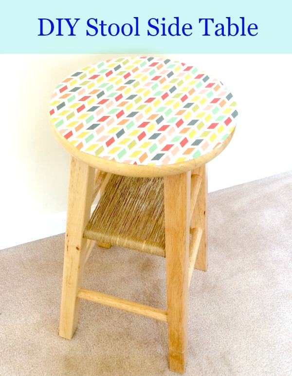 DIY stool side table