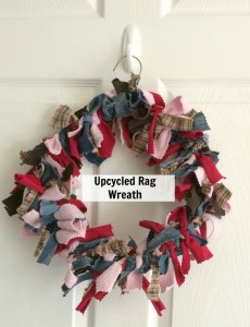 upcycled rag wreath tutorial