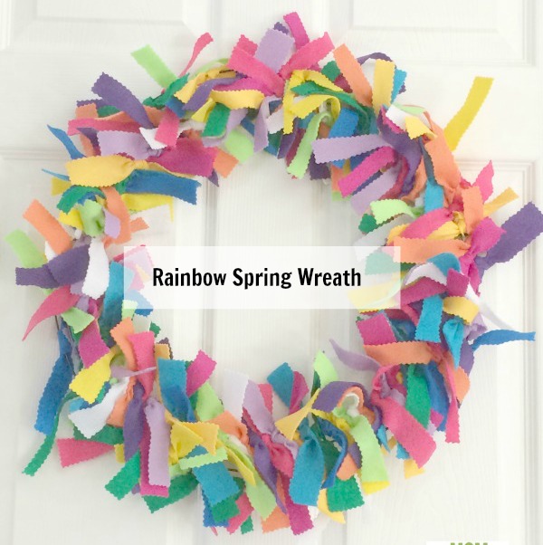 rainbow spring wreath