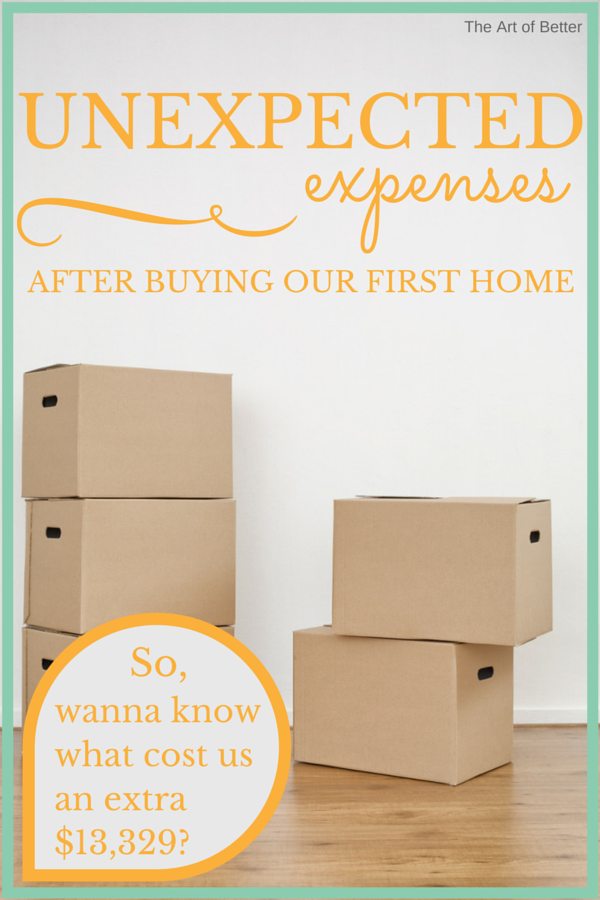 unexpected expenses when buying a new home