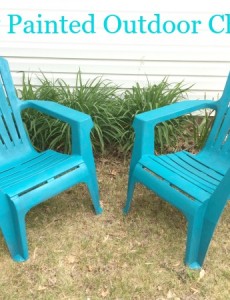 spray painted outdoor chairs