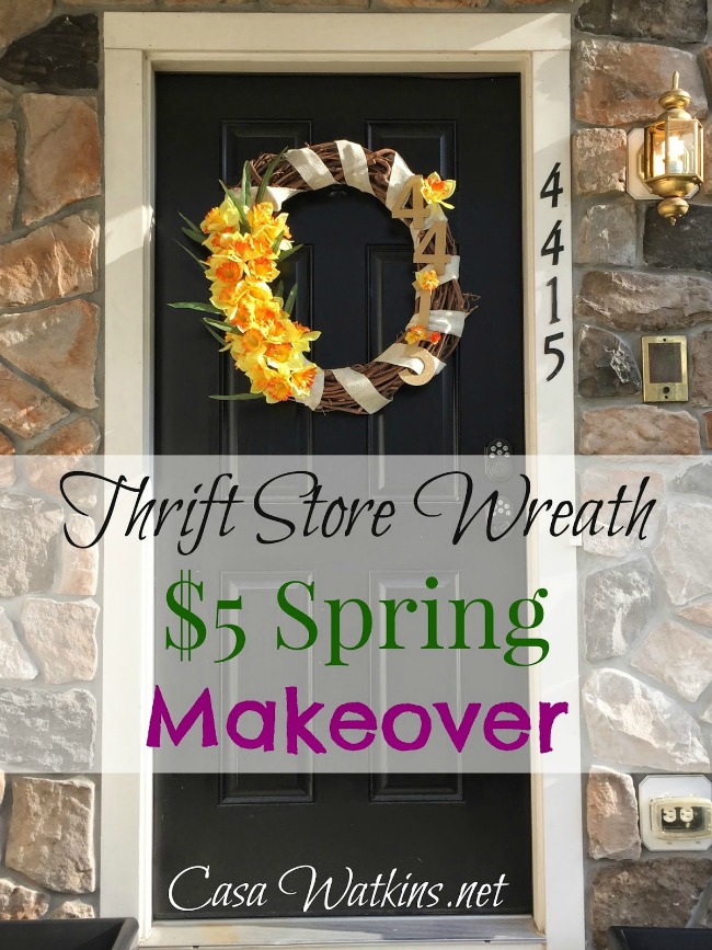 thrift store spring wreath