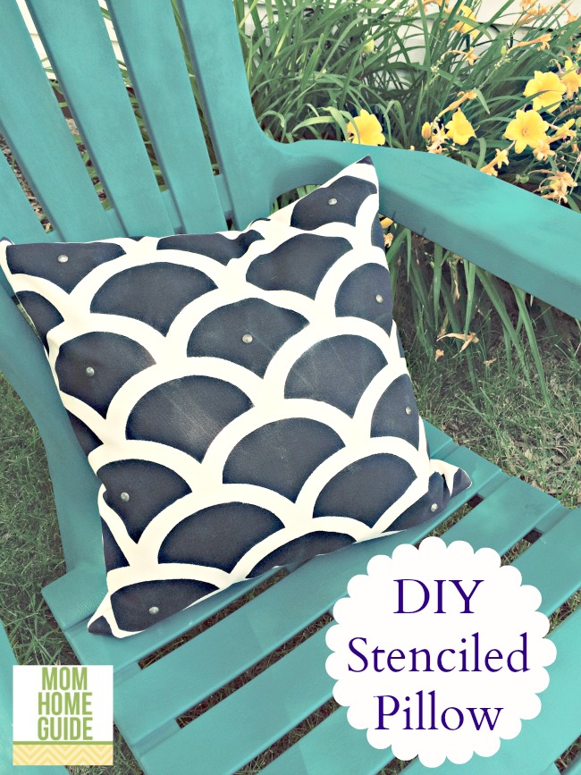 DIY stenciled pillows