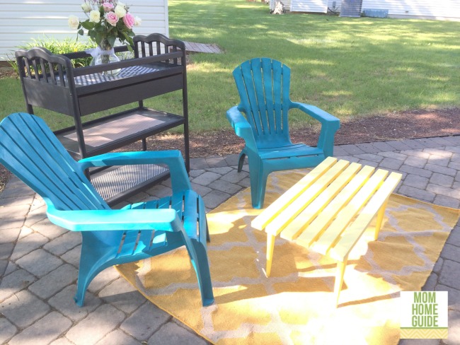 outdoor living space on patio with outdoor rug