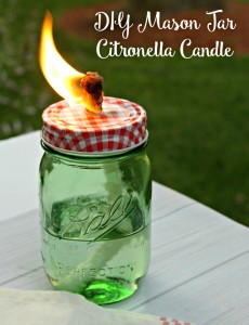 DIY mason jar citronella candle