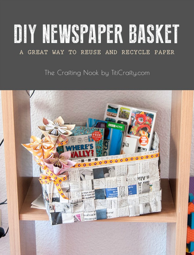 diy newspaper basket