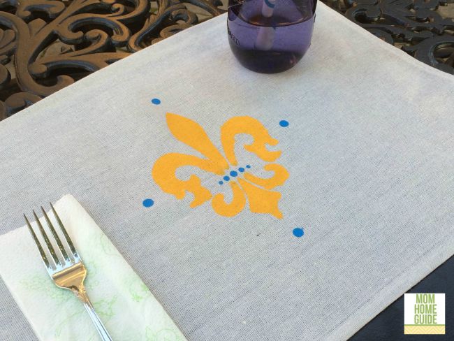 DIY drop cloth placemats