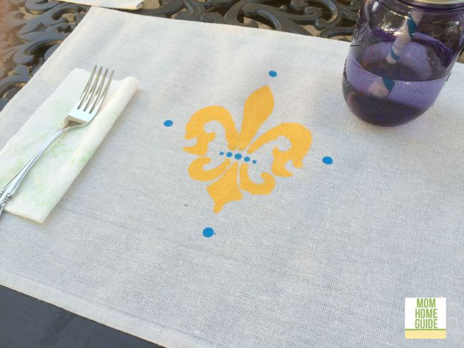 Stenciled Drop Cloth Placemat