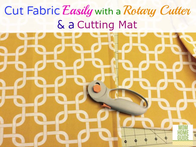 A rotary cutter and a cutting fabric makes measuring and cutting fabric easy!