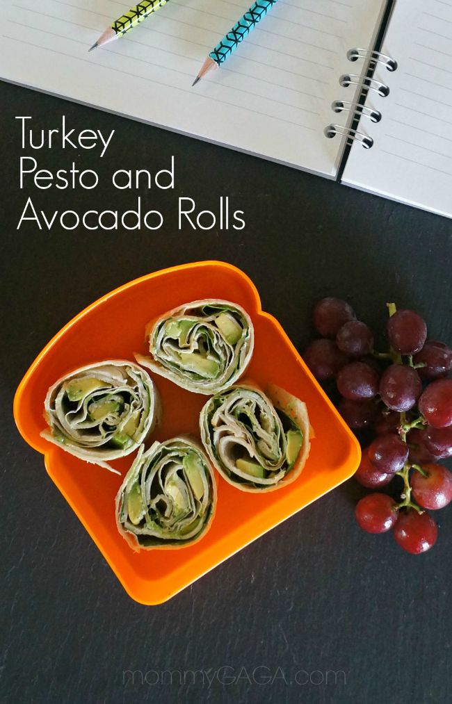 Turkey Pesto and Avocado Rolls School Lunch