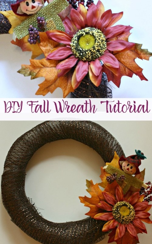 Follow this tutorial to make your own easy DIY fall wreath!