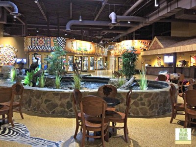 Beautiful lobby at Kalahari Resorts & Convention Center in the Poconos