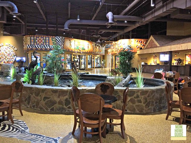 Beautiful lobby at Kalahari Resorts & Convention Center in the Poconos