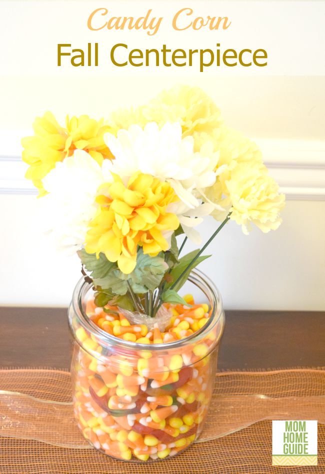 candy corn vase centerpiece