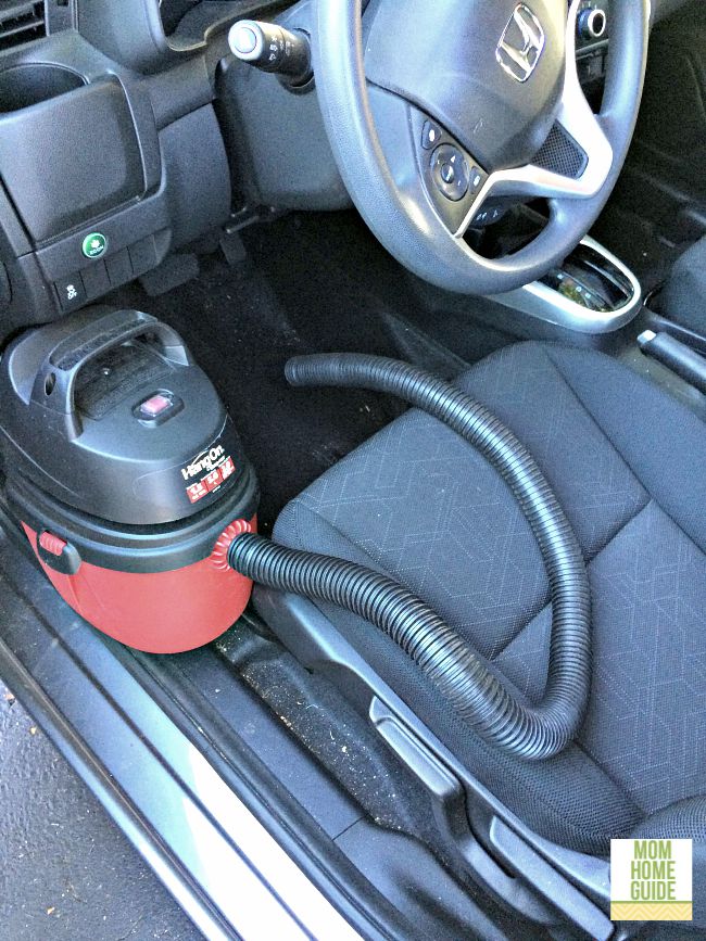 To clean the interior of my car, I like to use a wet dry car vac.