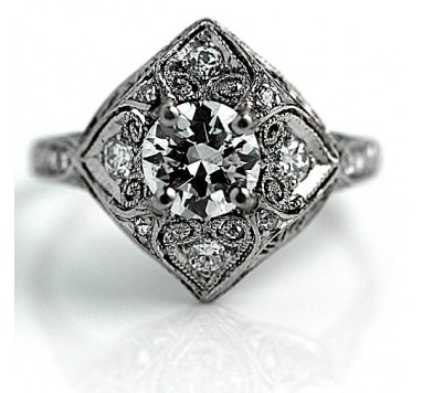 Art Deco antique diamond engagement ring