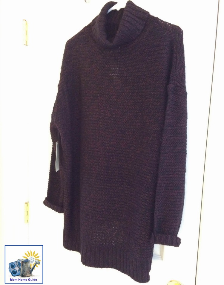 Burgundy Jolee Turtle Neck Sweater by RD Style