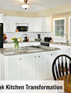Budget oak kitchen to white kitchen remodel