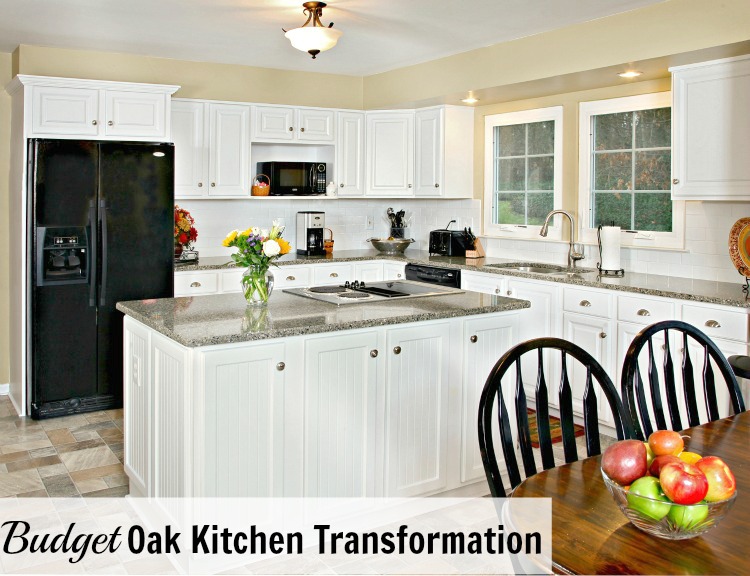 Budget oak kitchen to white kitchen remodel