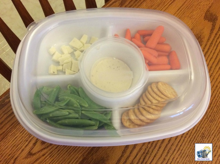 I like using my Rubbermaid Party Platter for transporting veggies and dip and cheese and crackers.