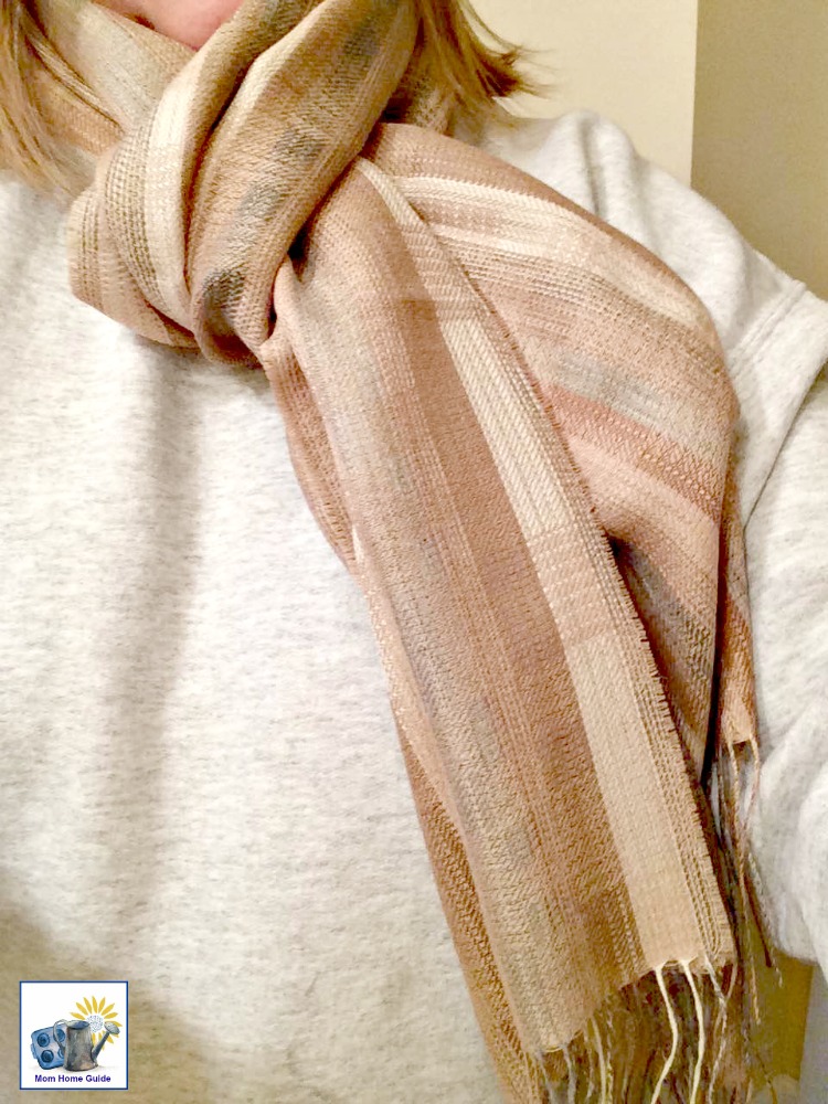 My Sol Alpaca scarf is warm without being bulky -- it's made from baby Alpaca fibers!