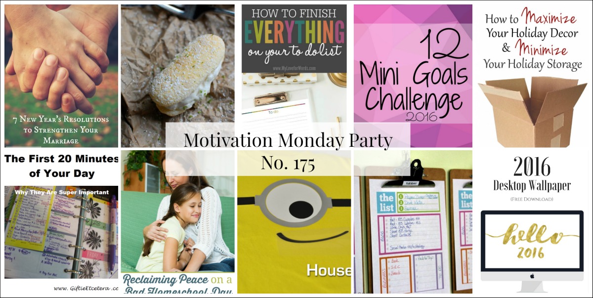 Motivation Monday linky party