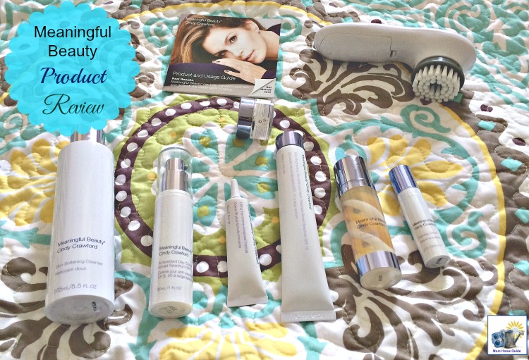 Meaningful Beauty product review. Cindy Crawford's beauty regimen firms, softens and protects skin, and is even good for those with sensitive skin.