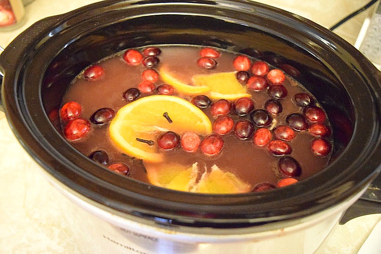 slow cooker cranberry orange punch