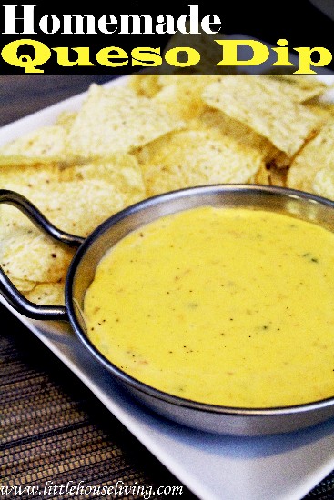 This homemade queso dip would be great for a game day party of super bowl party!