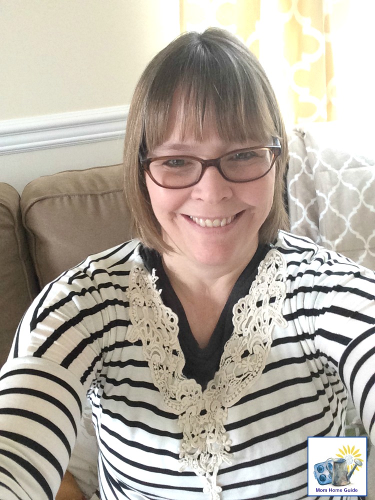 Black and white striped crochet neckline shirt from PinkBlush