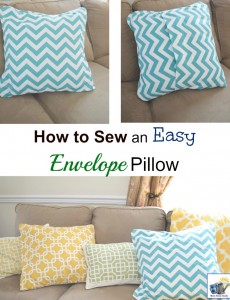 Tutorial for how to sew easy envelope pillows