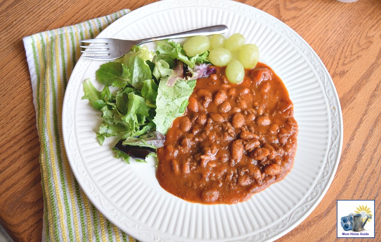 Jenny Craig's turkey chili with pinto beans. Yum!