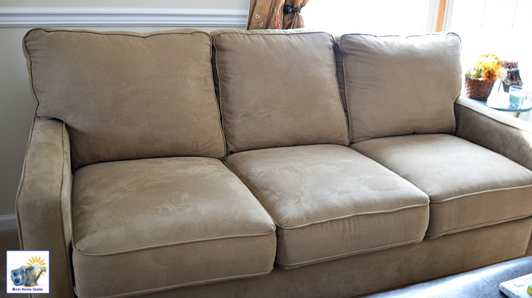 Brown microfiber sofa