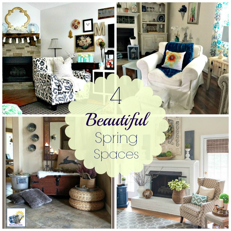 four beautifully decorated spring spaces