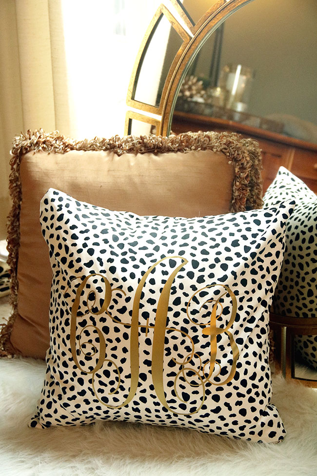 monogrammed envelope pillow covers by Curly Crafty Mom