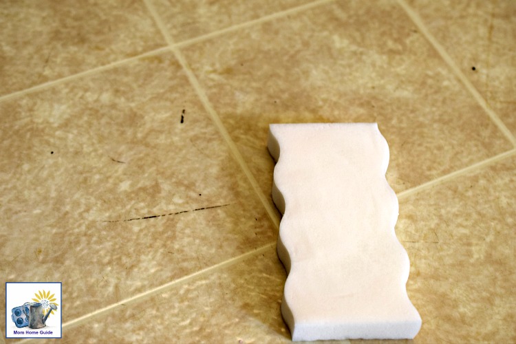 A Mr. Clean Magic Eraser is an easy way to get pesky scuff marks off a floor